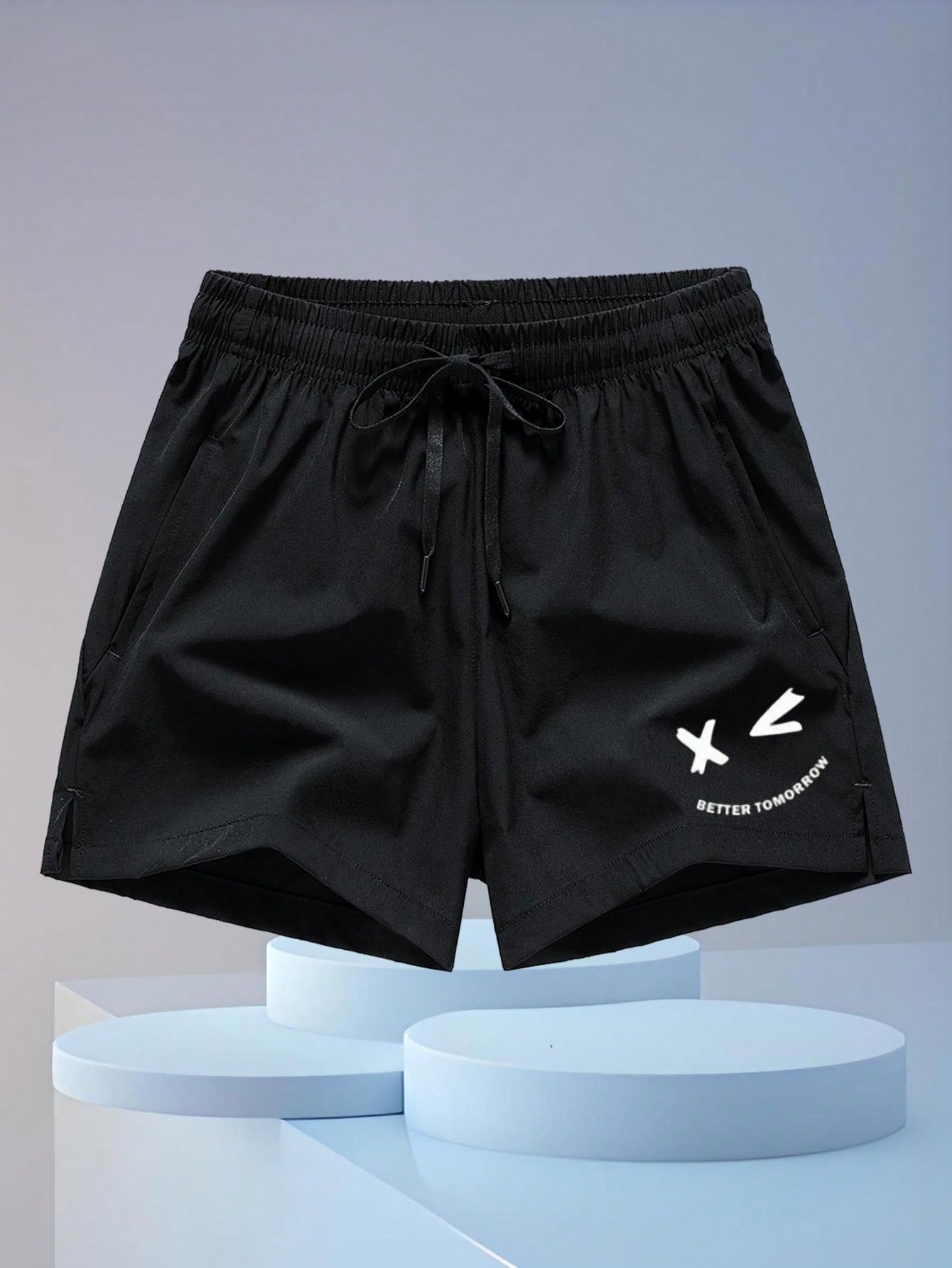 Boyfriend Style Men Sports Shorts For Fitness Training, Basketball, Running, Marathon, Outdoor, Beachwear, Quick Dry Black