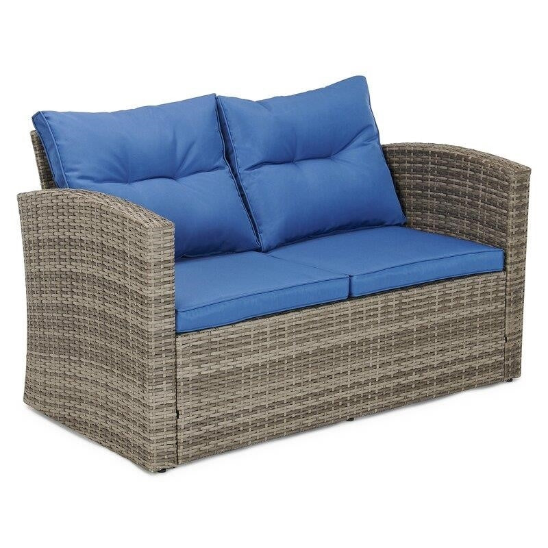 Andreau 6 Piece Rattan Sofa Seating Group with Cushions