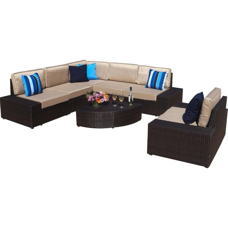Graison Metal 5 - Person Seating Group with Cushions