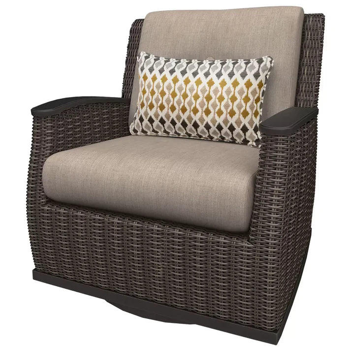 💥clearance sale💥Agio Vermont 5 Piece Woven Fire Deep Seating Patio Set + Cover