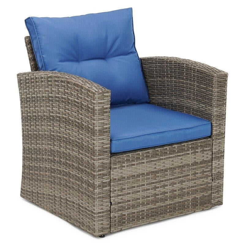 Andreau 6 Piece Rattan Sofa Seating Group with Cushions