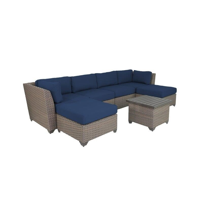 Kenwick Wicker/Rattan 5 - Person Seating Group with Cushions