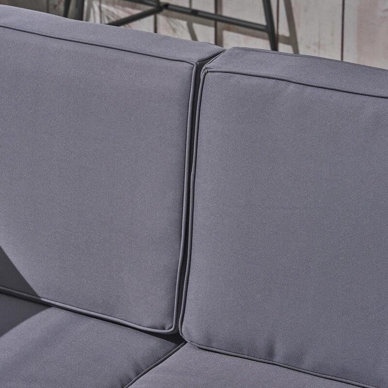 Patson Solid Wood 7 - Person Seating Group with Cushions